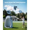 image:imageVEVOR Camping Shower Tent 2Room Portable Privacy Tent Changing Room with Shower Bag Ground Stakes Ropes Carry Bag and Support Poles 150D Oxford Fabric with Silver Coating for Camping FishingBlue