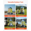 image:imageVEVOR Camping Shower Tent 2Room Portable Privacy Tent Changing Room with Shower Bag Ground Stakes Ropes Carry Bag and Support Poles 150D Oxford Fabric with Silver Coating for Camping FishingGreen  Blue