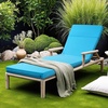 image:imageVEVOR Chaise Lounge Cushion 72 x 21 x 4 in Set of 2 Outdoor Lounge Chair Cushions Waterproof amp FadeResistant Sun Lounger Cushions with Ties Thick Patio Lounger Pads for Pool Deck Teal Color