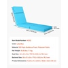 image:imageVEVOR Chaise Lounge Cushion 72 x 21 x 4 in Set of 2 Outdoor Lounge Chair Cushions Waterproof amp FadeResistant Sun Lounger Cushions with Ties Thick Patio Lounger Pads for Pool Deck Teal Color