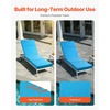 image:imageVEVOR Chaise Lounge Cushion 72 x 21 x 4 in Set of 2 Outdoor Lounge Chair Cushions Waterproof amp FadeResistant Sun Lounger Cushions with Ties Thick Patio Lounger Pads for Pool Deck Teal Color