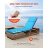 image:imageVEVOR Chaise Lounge Cushion 72 x 21 x 4 in Set of 2 Outdoor Lounge Chair Cushions Waterproof amp FadeResistant Sun Lounger Cushions with Ties Thick Patio Lounger Pads for Pool Deck Teal Color