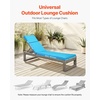 image:imageVEVOR Chaise Lounge Cushion 72 x 21 x 4 in Set of 2 Outdoor Lounge Chair Cushions Waterproof amp FadeResistant Sun Lounger Cushions with Ties Thick Patio Lounger Pads for Pool Deck Teal Color