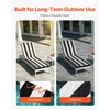 image:imageVEVOR Chaise Lounge Cushion 74 x 22 x 3 in Set of 2 Outdoor Lounge Chair Cushions Waterproof amp FadeResistant Sun Lounger Cushions with Ties Patio Lounger Pads for Pool Deck Black amp White Stripes