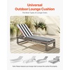 image:imageVEVOR Chaise Lounge Cushion 74 x 22 x 3 in Set of 2 Outdoor Lounge Chair Cushions Waterproof amp FadeResistant Sun Lounger Cushions with Ties Patio Lounger Pads for Pool Deck Black amp White Stripes