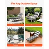 image:imageVEVOR Chaise Lounge Cushion 74 x 22 x 3 in Set of 2 Outdoor Lounge Chair Cushions Waterproof amp FadeResistant Sun Lounger Cushions with Ties Patio Lounger Pads for Pool Deck Black amp White Stripes