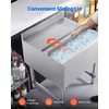 image:imageVEVOR Commercial Ice Bin Stainless Steel Ice Chest with Sliding Lid 24H LongLasting Insulation Cooler Cart Cocktail Unit for Bar Restaurant Pub NSF 24 Inch24 x 24 x 33