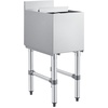 image:imageVEVOR Commercial Ice Bin19 Inch Stainless Steel Ice Chest with Sliding Lid and Bottle Holders Cooler Cart Cocktail Unit for Bar Restaurant Pub NSF Certified12 x 19 x 33