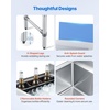 image:imageVEVOR Commercial Ice Bin19 Inch Stainless Steel Ice Chest with Sliding Lid and Bottle Holders Cooler Cart Cocktail Unit for Bar Restaurant Pub NSF Certified12 x 19 x 33