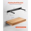 image:imageVEVOR Floating Shelf Brackets 2 Pcs 150 lbs68 kg Weight Capacity 16x62x15 inch  4064x1574x381 mm Heavy Duty Hidden Shelf Brackets Support Wall Mounting Invisible Floating Shelves Bracket