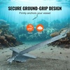 image:imageVEVOR Fluke Style Anchor KitHotDipped Galvanized Steel Fluke Anchor with 79 Chain13 lbs