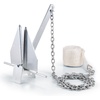 image:imageVEVOR Fluke Style Anchor KitHotDipped Galvanized Steel Fluke Anchor with 79 Chain85 lbs