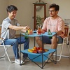 image:imageVEVOR Folding Camping Table Portable Outdoor Lightweight Picnic Table 600D Oxford Fabric Waterproof Canvas Travel Beach Tables with 4 Cup Holders Carry Bag for Tailgating Camping Picnic BlackBlue