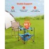 image:imageVEVOR Folding Camping Table Portable Outdoor Lightweight Picnic Table 600D Oxford Fabric Waterproof Canvas Travel Beach Tables with 4 Cup Holders Carry Bag for Tailgating Camping Picnic BlackBlue