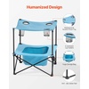 image:imageVEVOR Folding Camping Table Portable Outdoor Lightweight Picnic Table 600D Oxford Fabric Waterproof Canvas Travel Beach Tables with 4 Cup Holders Carry Bag for Tailgating Camping Picnic BlackBlue