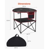 image:imageVEVOR Folding Camping Table Portable Outdoor Lightweight Picnic Table 600D Oxford Fabric Waterproof Canvas Travel Beach Tables with 4 Cup Holders Carry Bag for Tailgating Camping Picnic BlackBlack