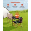 image:imageVEVOR Folding Camping Table Portable Outdoor Lightweight Picnic Table 600D Oxford Fabric Waterproof Canvas Travel Beach Tables with 4 Cup Holders Carry Bag for Tailgating Camping Picnic BlackBlack