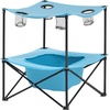 image:imageVEVOR Folding Camping Table Portable Outdoor Lightweight Picnic Table 600D Oxford Fabric Waterproof Canvas Travel Beach Tables with 4 Cup Holders Carry Bag for Tailgating Camping Picnic BlackBlue