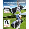 image:imageVEVOR Golf Cart Bag 14 Way Molded Lock Top Divider Organizer Golf Club Bag with FullLength Divider Handles Storage Pockets Shoulder Strap Rain Hood Smooth Zippers for Men amp WomenGray