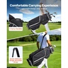 image:imageVEVOR Golf Cart Bag 14 Way Molded Lock Top Divider Organizer Golf Club Bag with FullLength Divider Handles Storage Pockets Shoulder Strap Rain Hood Smooth Zippers for Men amp WomenBlack