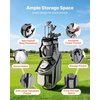 image:imageVEVOR Golf Cart Bag Top Divider Organizer Upgrated Golf Club Bag with Shoulder Straps Support Legs Rain Hood Storage Pockets Lightweight Polyester for Men amp WomenGray
