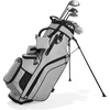 image:imageVEVOR Golf Cart Bag Top Divider Organizer Upgrated Golf Club Bag with Shoulder Straps Support Legs Rain Hood Storage Pockets Lightweight Polyester for Men amp WomenGray