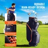image:imageVEVOR Golf Cart Bag with 14 Way Organizer Divider Top Premium Cart Bag with Stand Durable Golf Bags with Handles amp Dust Cover amp Detachable Dual Strap for Men amp WomenBlackOrange