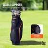image:imageVEVOR Golf Cart Bag with 14 Way Organizer Divider Top Premium Cart Bag with Stand Durable Golf Bags with Handles amp Dust Cover amp Detachable Dual Strap for Men amp WomenBlackOrange