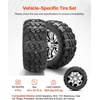 image:imageVEVOR Golf Cart Wheels 12 20x1012 Black Aluminum Alloy Golf Cart Tires and Wheels Combo Set of 4 Fit Club Car EZGO Yamaha 4 Ply Rubber 4Lug Lawn Mower Tires amp Rims 800 lbs Load AllTerrain20x1012
