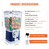 image:imageVEVOR Gumball Machine for Kids 17H Home Candy Vending Machine PC Gumball Dispenser Bubble Gum Machine for Game Stores Coin Operated Gumball Bank for Toy Capsules Bouncy Balls Candy RedBlue