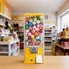 image:imageVEVOR Gumball Machine for Kids 17H Home Candy Vending Machine PC Gumball Dispenser Bubble Gum Machine for Game Stores Coin Operated Gumball Bank for Toy Capsules Bouncy Balls Candy RedYellow