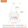 image:imageVEVOR Hanging Hammock Swing Chair Macram Hanging Chair with Cushion and Mounting Hardware Cotton Rope Swing Chair for Bedroom Balcony Patio Garden 264 lbs Capacity WhiteBasic style