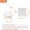 image:imageVEVOR Hanging Hammock Swing Chair Macram Hanging Chair with Cushion and Mounting Hardware Cotton Rope Swing Chair for Bedroom Balcony Patio Garden 264 lbs Capacity WhiteCushion