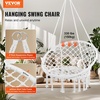 image:imageVEVOR Hanging Hammock Swing Chair Macram Hanging Chair with Cushion and Mounting Hardware Cotton Rope Swing Chair for Bedroom Balcony Patio Garden 264 lbs Capacity WhiteBasic style