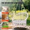 image:imageVEVOR Hanging Hammock Swing Chair Macram Hanging Chair with Cushion and Mounting Hardware Cotton Rope Swing Chair for Bedroom Balcony Patio Garden 264 lbs Capacity WhiteBasic style