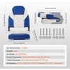 image:imageVEVOR High Back Boat Seat 2 Pack Folding Fishing Boat Seat with Thickened Sponge Cushion amp Waterproof PVC Leather Aluminum Alloy Hinges Flip Up for Boats Yachts Ships Black amp Grey2 pack BlueWhite