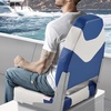 image:imageVEVOR High Back Boat Seat 2 Pack Folding Fishing Boat Seat with Thickened Sponge Cushion amp Waterproof PVC Leather Aluminum Alloy Hinges Flip Up for Boats Yachts Ships Black amp Grey2 pack BlueWhite