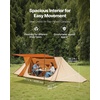 image:imageVEVOR Hot Tent Camping Tipi Hot Tents with Stove Jack Portable Winter Camping Tents with Snow Skirt Easy Setup Waterproof 4 Season Shelter Tents for Fishing Backpacking2 Personspole Frame