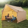 image:imageVEVOR Hot Tent Camping Tipi Hot Tents with Stove Jack Portable Winter Camping Tents with Snow Skirt Easy Setup Waterproof 4 Season Shelter Tents for Fishing Backpacking2 Personsnopole Frame