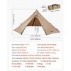 image:imageVEVOR Hot Tent Camping Tipi Hot Tents with Stove Jack Portable Winter Camping Tents with Snow Skirt Easy Setup Waterproof 4 Season Shelter Tents for Fishing Backpacking2 Persons