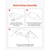 image:imageVEVOR Hot Tent Camping Tipi Hot Tents with Stove Jack Portable Winter Camping Tents with Snow Skirt Easy Setup Waterproof 4 Season Shelter Tents for Fishing Backpacking2 Personspole Frame