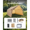 image:imageVEVOR Hot Tent Camping Tipi Hot Tents with Stove Jack Portable Winter Camping Tents with Snow Skirt Easy Setup Waterproof 4 Season Shelter Tents for Fishing Backpacking2 Personsnopole Frame