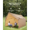 image:imageVEVOR Hot Tent Camping Tipi Hot Tents with Stove Jack Portable Winter Camping Tents with Snow Skirt Easy Setup Waterproof 4 Season Shelter Tents for Fishing Backpacking2 Personsnopole Frame