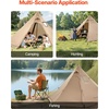 image:imageVEVOR Hot Tent Camping Tipi Hot Tents with Stove Jack Portable Winter Camping Tents with Snow Skirt Easy Setup Waterproof 4 Season Shelter Tents for Fishing Backpacking4 Persons