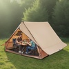 image:imageVEVOR Hot Tent Camping Tipi Hot Tents with Stove Jack Portable Winter Camping Tents with Snow Skirt Easy Setup Waterproof 4 Season Shelter Tents for Fishing Backpacking2 Personstriangular