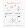 image:imageVEVOR Hot Tent Camping Tipi Hot Tents with Stove Jack Portable Winter Camping Tents with Snow Skirt Easy Setup Waterproof 4 Season Shelter Tents for Fishing Backpacking2 Persons