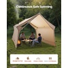 image:imageVEVOR Hot Tent Camping Tipi Hot Tents with Stove Jack Portable Winter Camping Tents with Snow Skirt Easy Setup Waterproof 4 Season Shelter Tents for Fishing Backpacking2 Personsnopole Frame