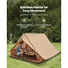 image:imageVEVOR Hot Tent Camping Tipi Hot Tents with Stove Jack Portable Winter Camping Tents with Snow Skirt Easy Setup Waterproof 4 Season Shelter Tents for Fishing Backpacking2 Personstriangular
