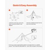 image:imageVEVOR Hot Tent Camping Tipi Hot Tents with Stove Jack Portable Winter Camping Tents with Snow Skirt Easy Setup Waterproof 4 Season Shelter Tents for Fishing Backpacking4 Persons