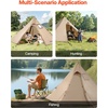 image:imageVEVOR Hot Tent Camping Tipi Hot Tents with Stove Jack Portable Winter Camping Tents with Snow Skirt Easy Setup Waterproof 4 Season Shelter Tents for Fishing Backpacking2 Persons